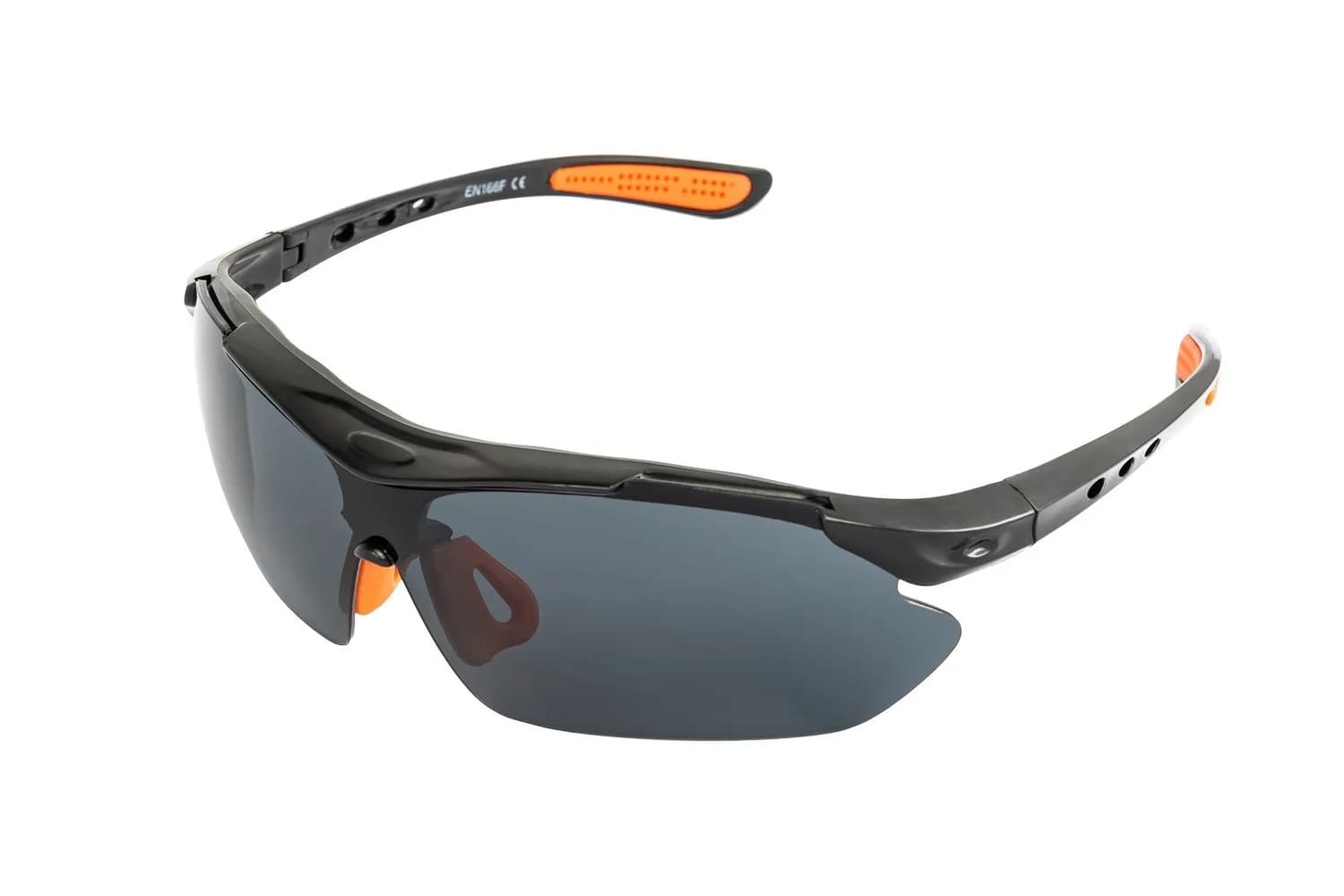 Окуляри відкриті MASTERTOOL SPORTLINE GREY панорамна лінза, напівоправа, захист від подряпин ANTI-SCRATCH, протиковзні дужки 82-0008
