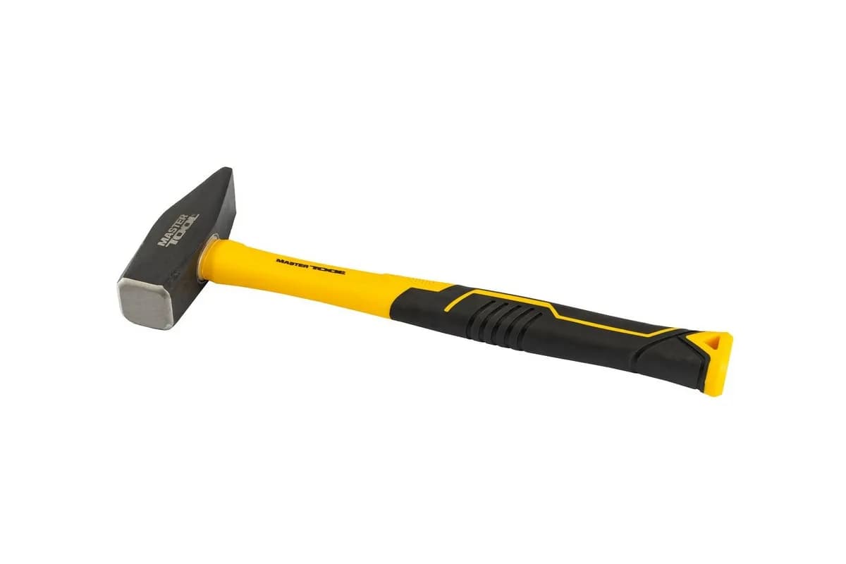Молоток слюсарний MASTERTOOL 1000 г HRC 50 рукоятка фібергласова 320 мм 02-0910 - зображення 1