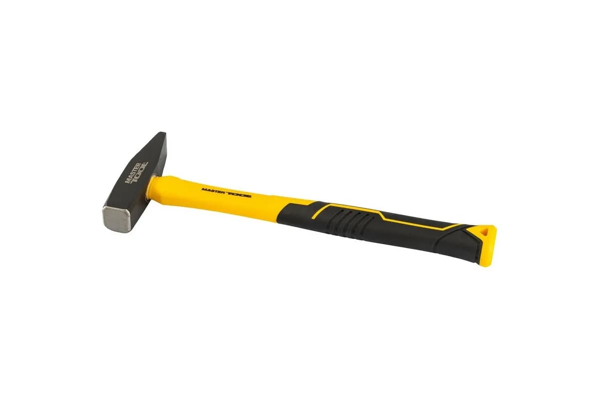Молоток слюсарний MASTERTOOL 500 г HRC 50 рукоятка фібергласова 300 мм 02-0905 - зображення 1