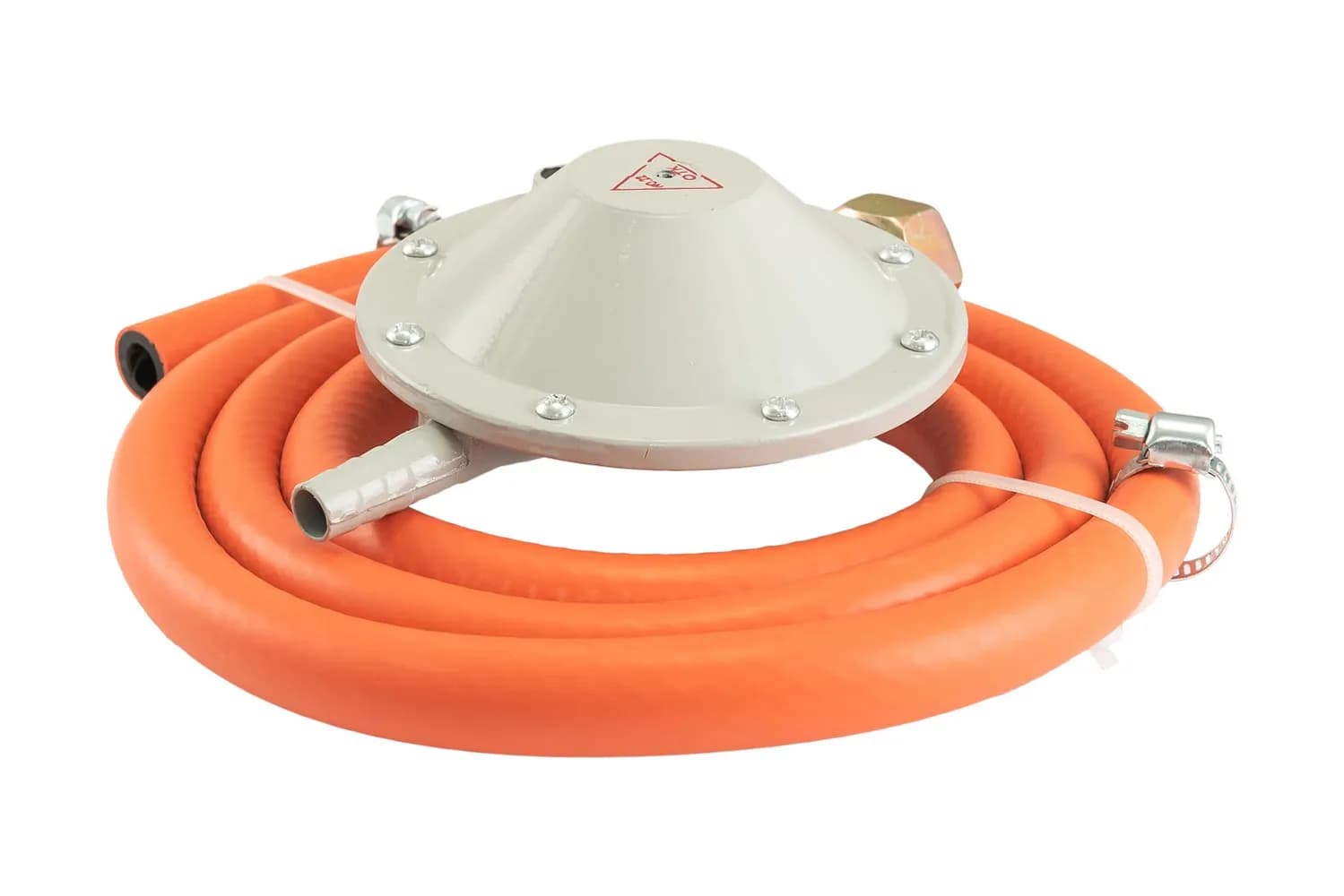 Редуктор тиску для газового балону MASTERTOOL з PVC шлангом Ø 16 мм 1.5 м 480 г/год 16/2 Bar G30/G31 I3В/P(50) 44-5112