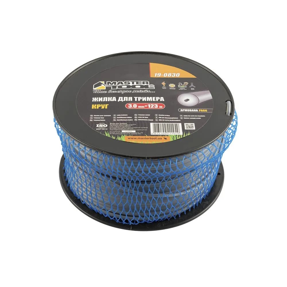 Жилка для тримера MASTERTOOL ROUND REINFORCED 3.0 мм × 123 м 19-0830
