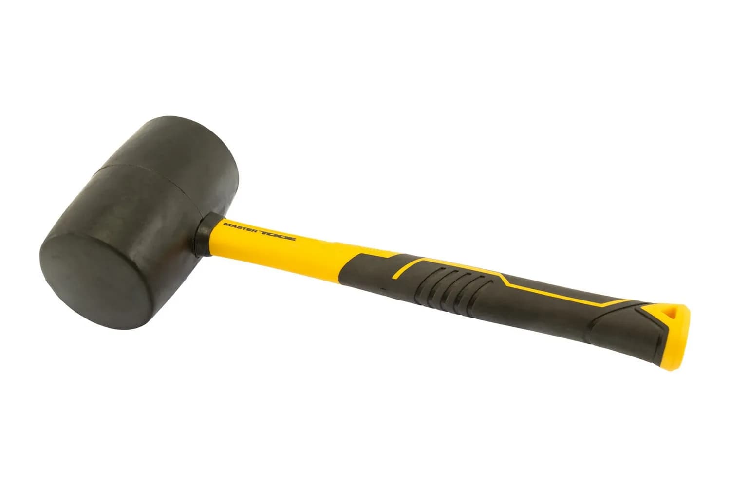 Киянка гумова MASTERTOOL 72 мм 900 г фібергласова ручка чорна 02-2304 - зображення 1