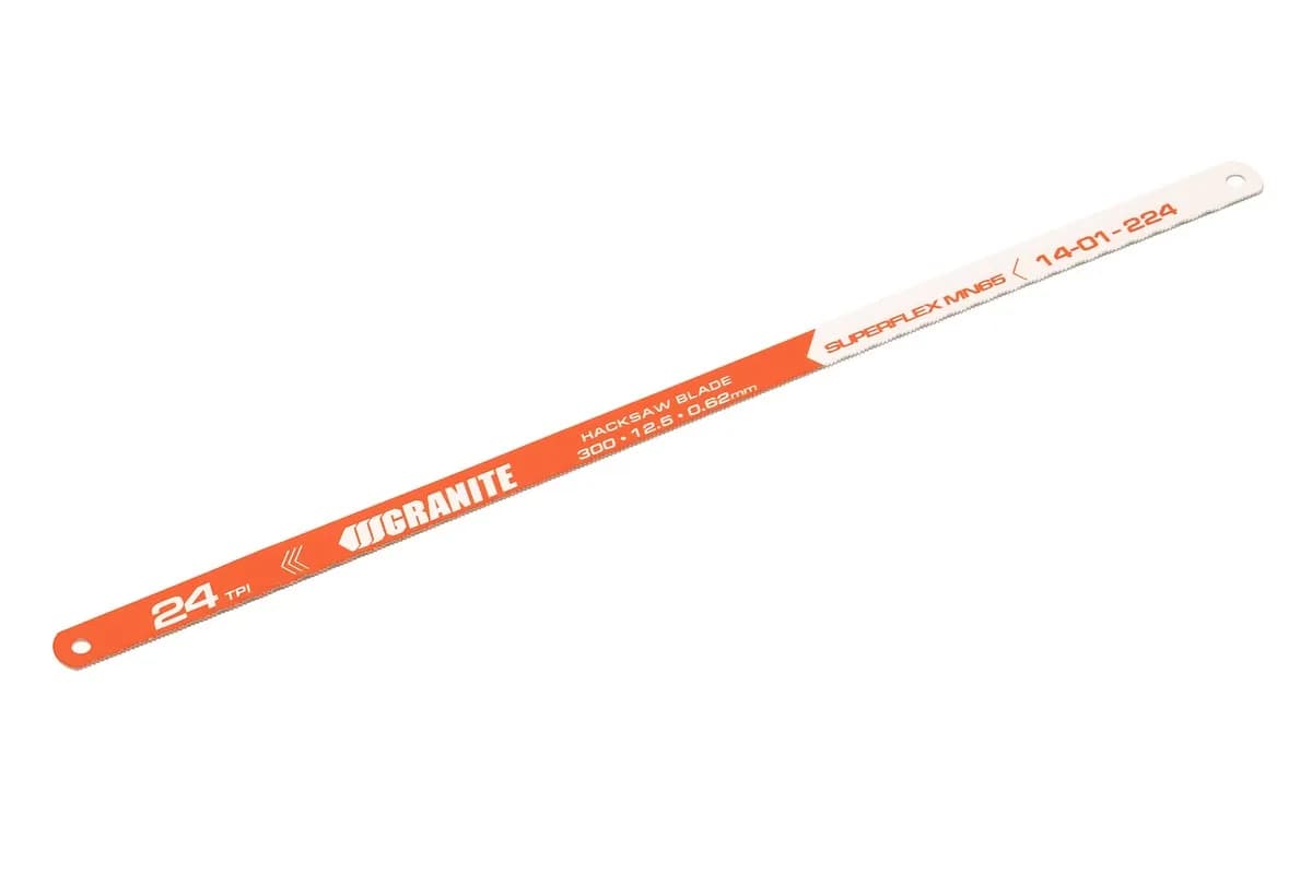Полотно для металу GRANITE SuperFlex одностороннє Mn65 300х12.5х0.62 мм/24х1" 6 шт 14-01-224 - зображення 1