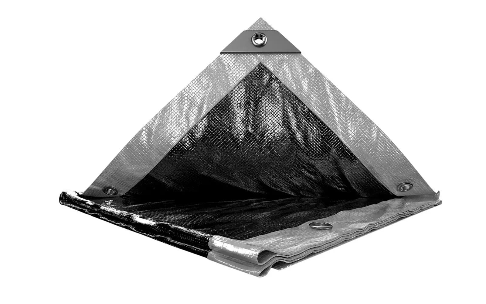 Тент універсальний MASTERTOOL TARPAULIN 6 × 10 м двосторонній 200 г/м² Silver/Black 89-5610 - зображення 1