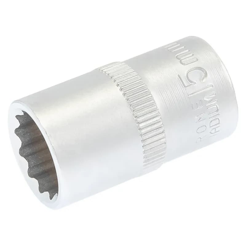 Головка торцева MASTERTOOL 12-гранна ½" 15 мм L 40 мм CrV 78-0615 - зображення 1