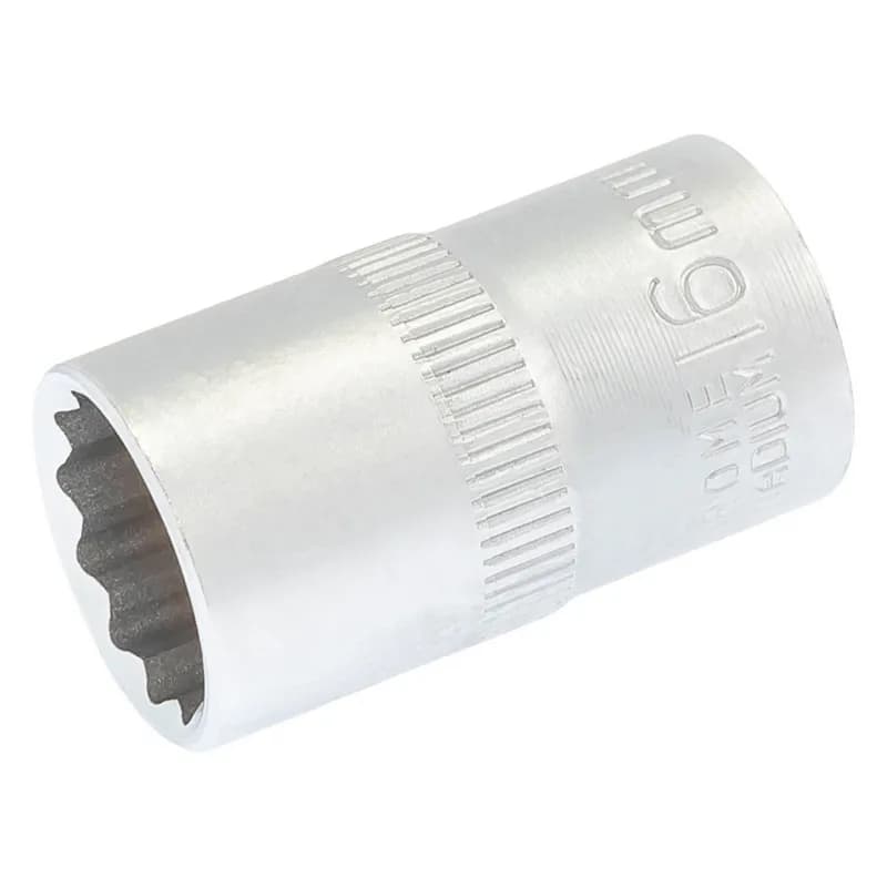 Головка торцева MASTERTOOL 12-гранна ½" 16 мм L 40 мм CrV 78-0616