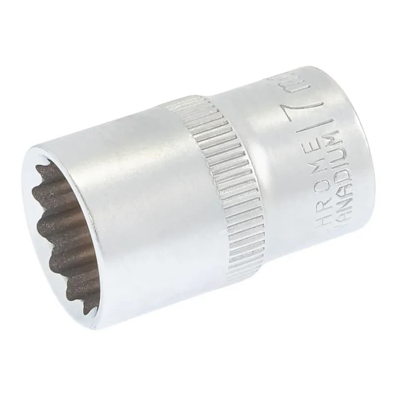 Головка торцева MASTERTOOL 12-гранна ½" 17 мм L 40 мм CrV 78-0617 - зображення 1