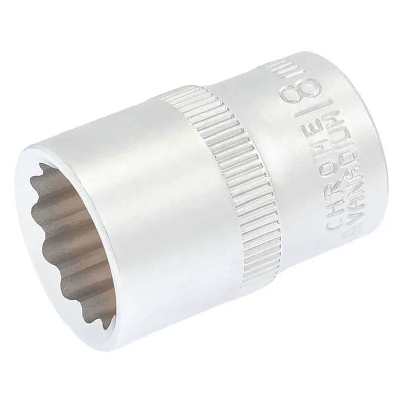 Головка торцева MASTERTOOL 12-гранна ½" 18 мм L 40 мм CrV 78-0618