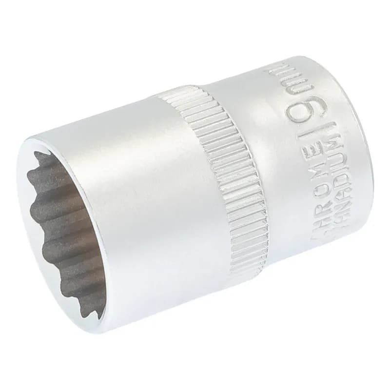 Головка торцева MASTERTOOL 12-гранна ½" 19 мм L 40 мм CrV 78-0619