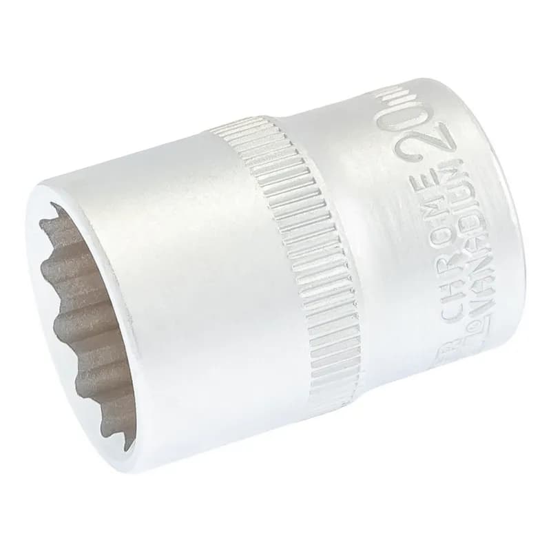 Головка торцева MASTERTOOL 12-гранна ½" 20 мм L 40 мм CrV 78-0620 - зображення 1
