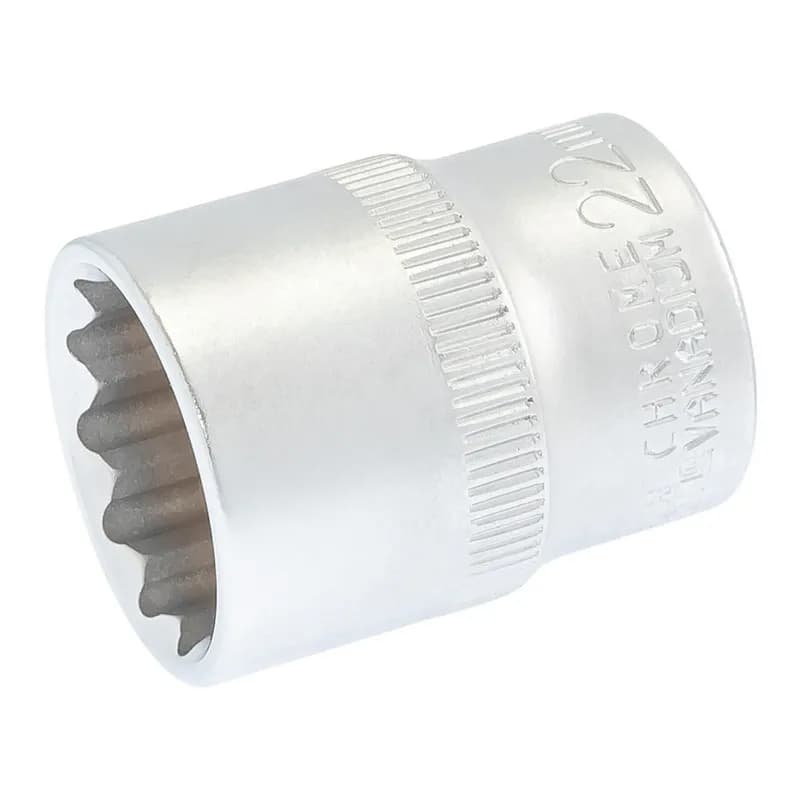 Головка торцева MASTERTOOL 12-гранна ½" 22 мм L 40 мм CrV 78-0622 - зображення 1