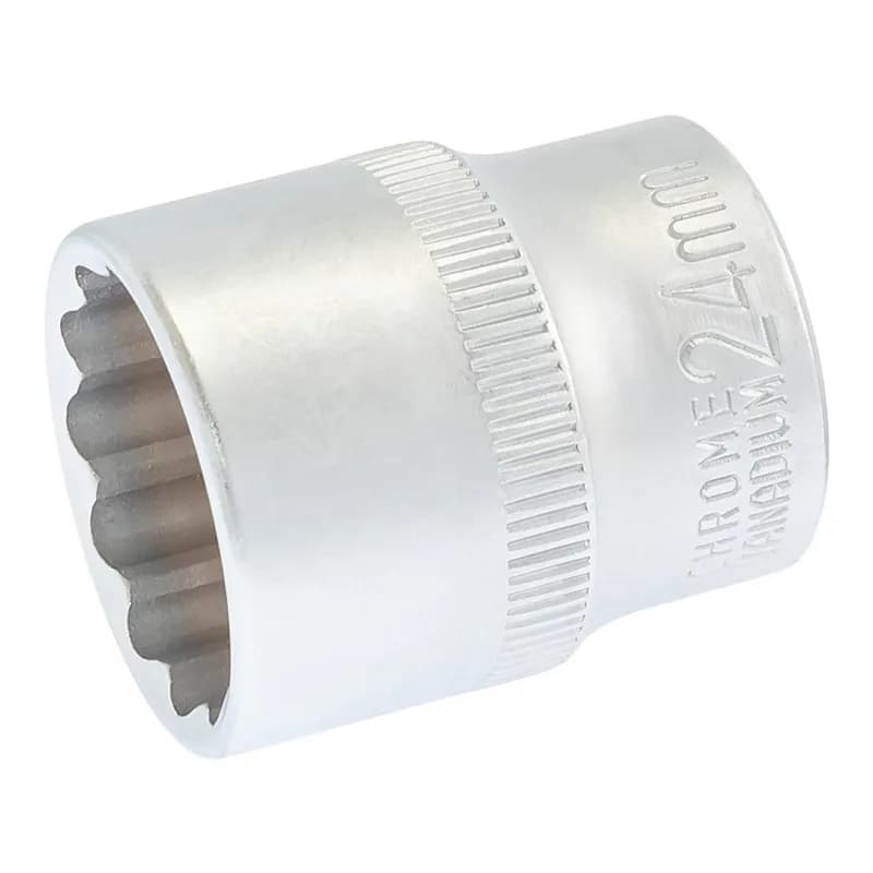 Головка торцева MASTERTOOL 12-гранна ½" 24 мм L 40 мм CrV 78-0624 - зображення 1