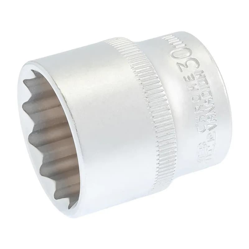Головка торцева MASTERTOOL 12-гранна ½" 30 мм L 43 мм CrV 78-0630 - зображення 1