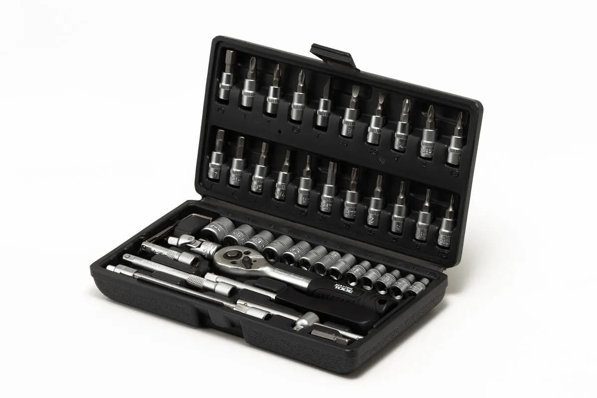 Набір інструментів MASTERTOOL ¼" 46 шт 4-14 мм кейс 78-6046 - зображення 1