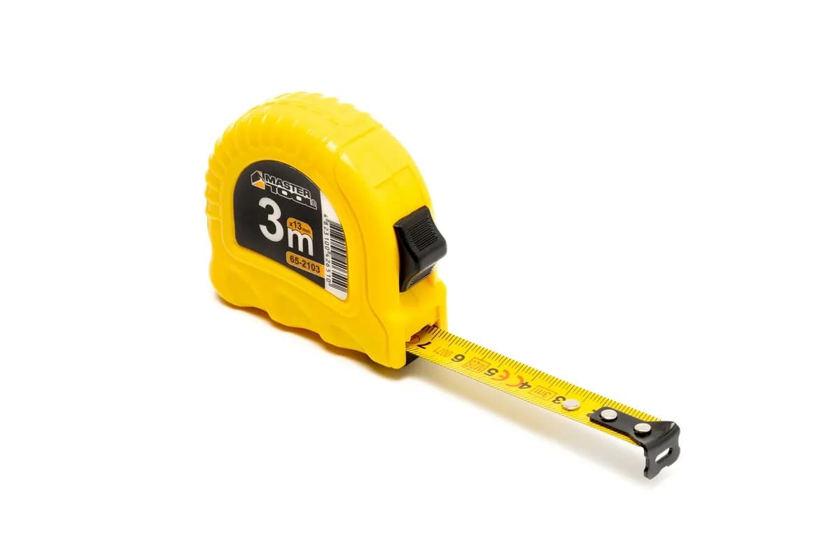 Рулетка MASTERTOOL 3 м×13 мм фіксатор полотна кнопка STOP протиковзний гачок 65-2103