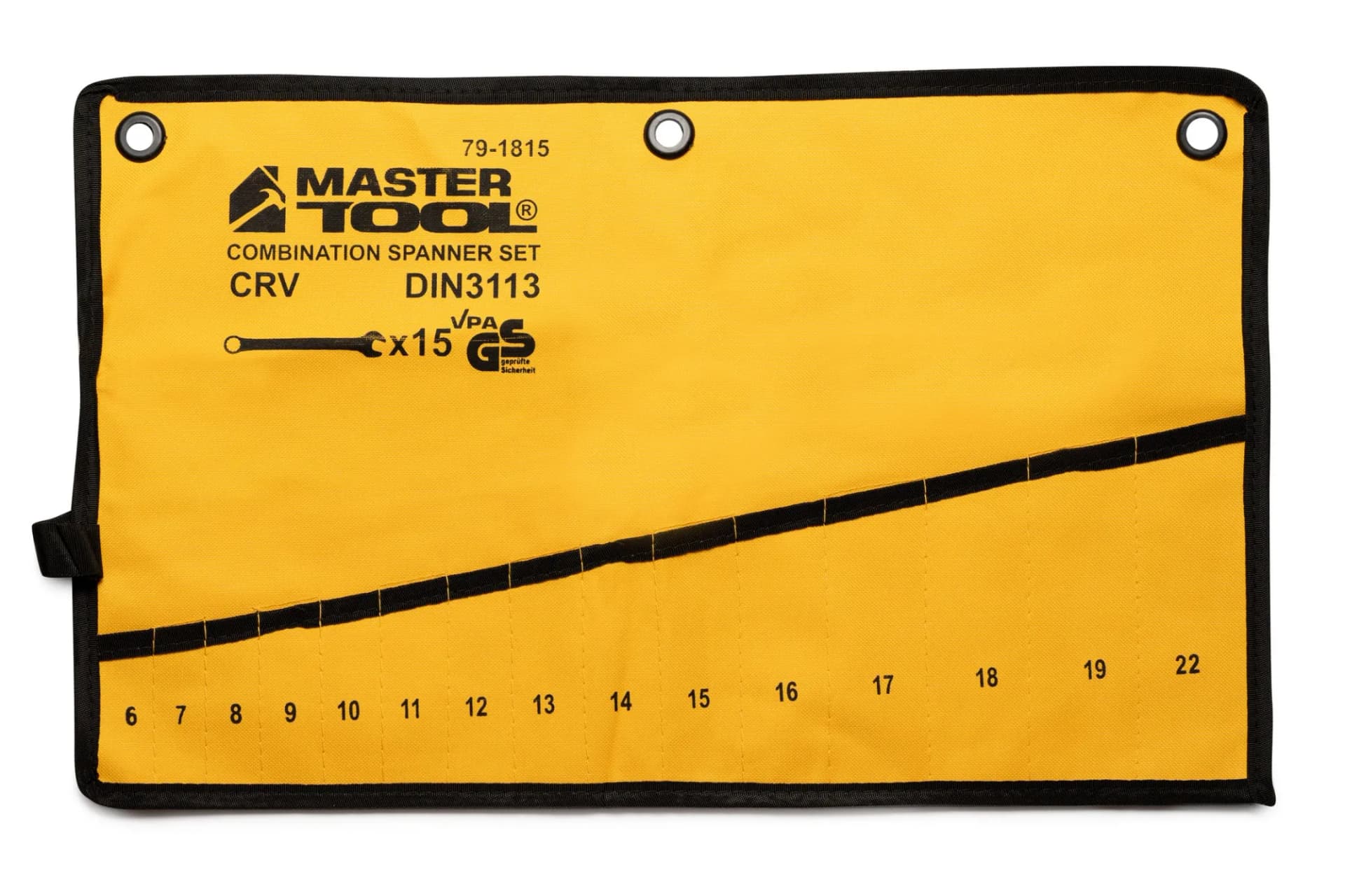 Чохол для гайкових ключів MASTERTOOL 15 кишень 79-1815 - зображення 1