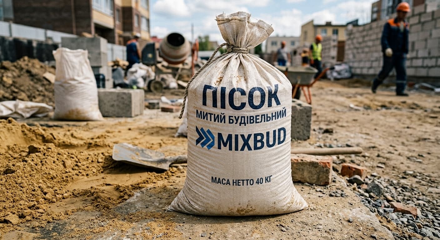 Пісок митий в мішках 1шт(0.03м³) - зображення 1