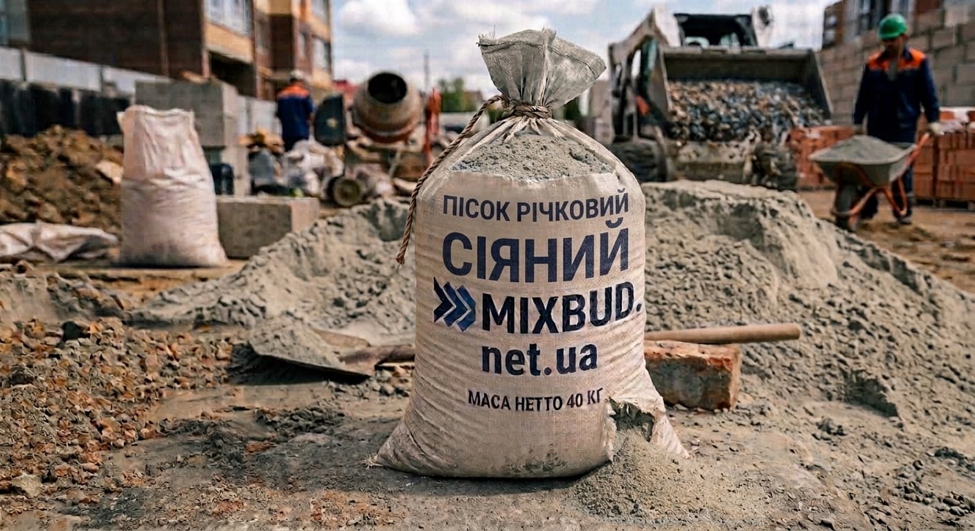 Пісок річковий сіяний в мішках 1шт (0.03м³) - зображення 1