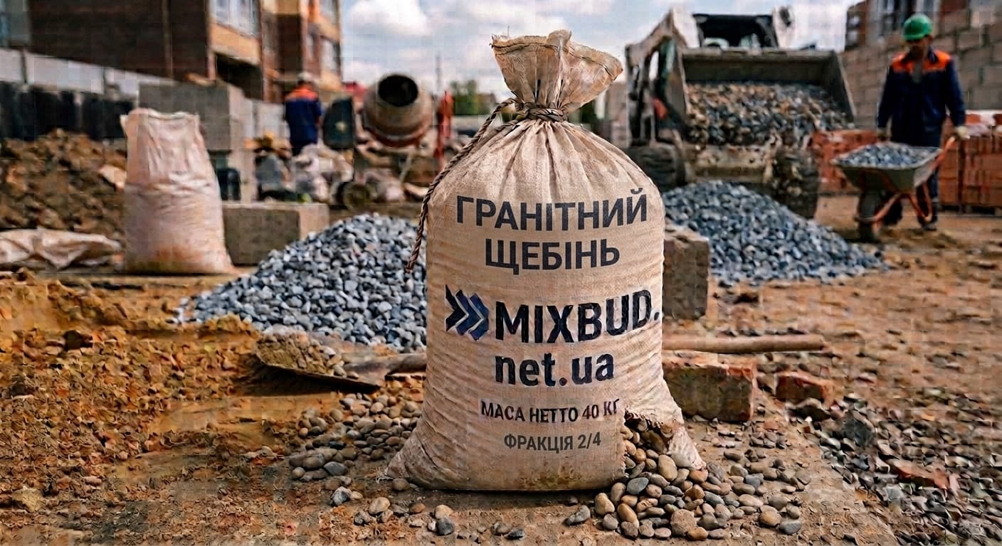 Гранітний щебінь 20/40 в мішках 1шт (0.03м³) - зображення 1